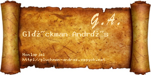 Glückman András névjegykártya