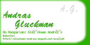 andras gluckman business card